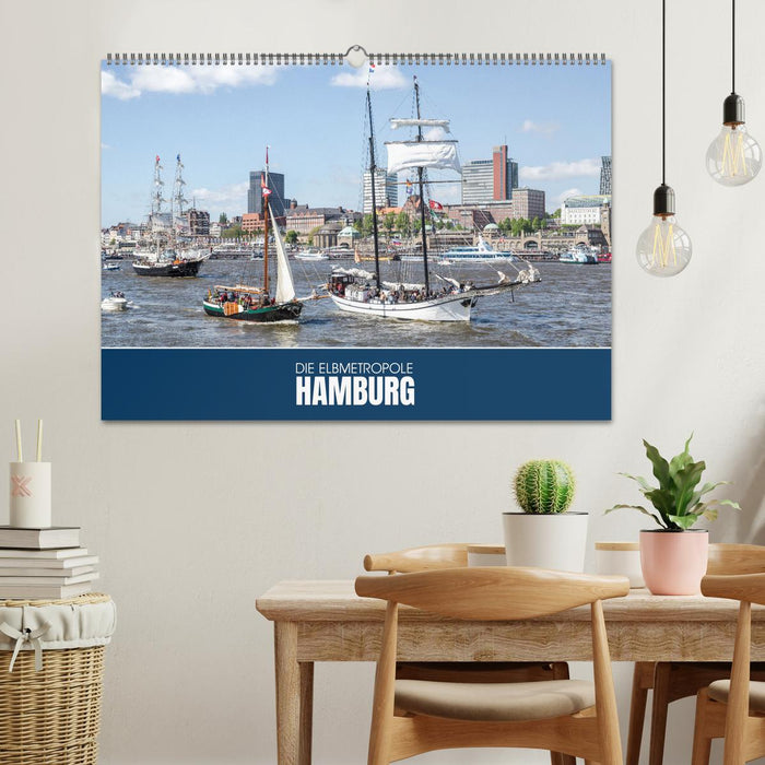 Die Elbmetropole Hamburg (CALVENDO Wandkalender 2026)