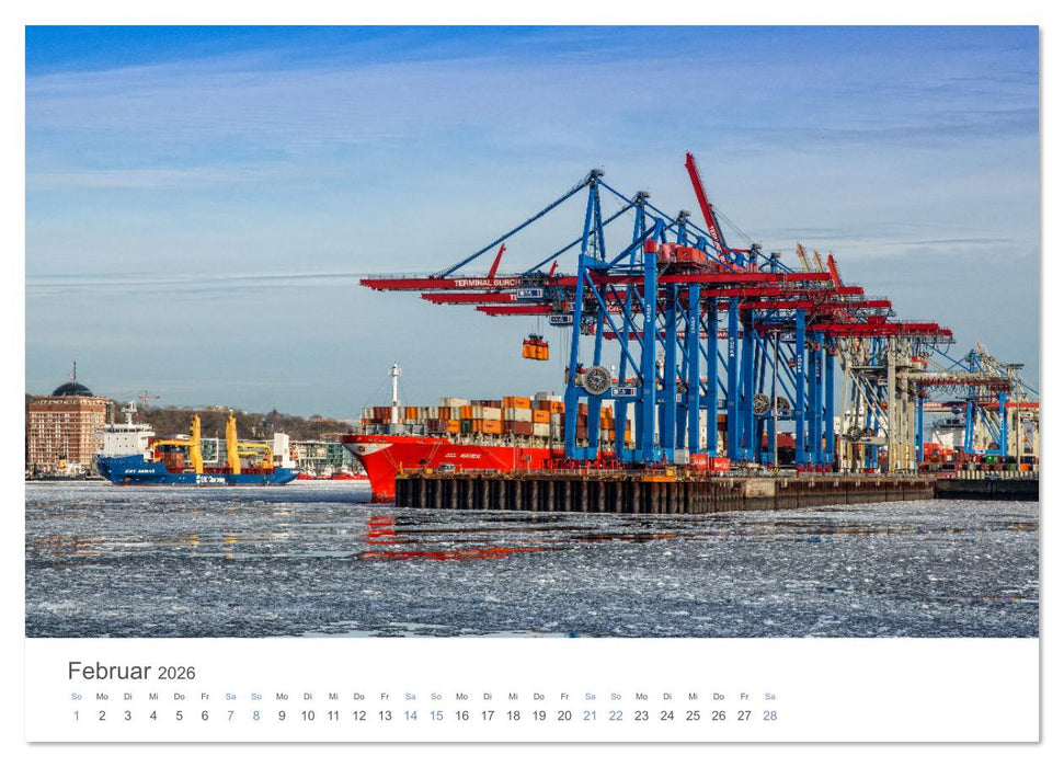 Die Elbmetropole Hamburg (CALVENDO Wandkalender 2026)