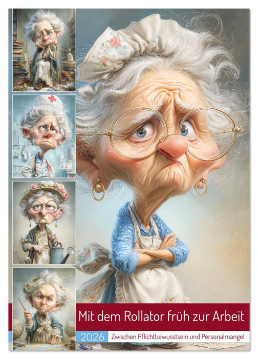 Mit dem Rollator früh zur Arbeit (CALVENDO Wandkalender 2026)