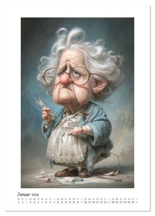 Mit dem Rollator früh zur Arbeit (CALVENDO Wandkalender 2026)