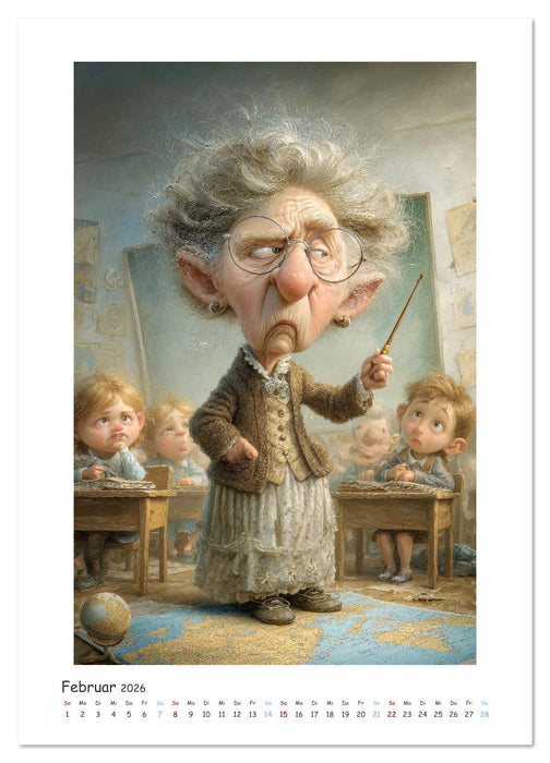 Mit dem Rollator früh zur Arbeit (CALVENDO Wandkalender 2026)