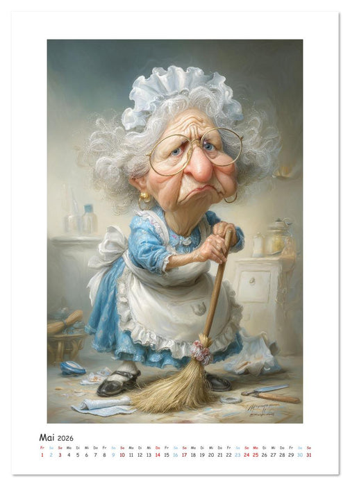 Mit dem Rollator früh zur Arbeit (CALVENDO Wandkalender 2026)