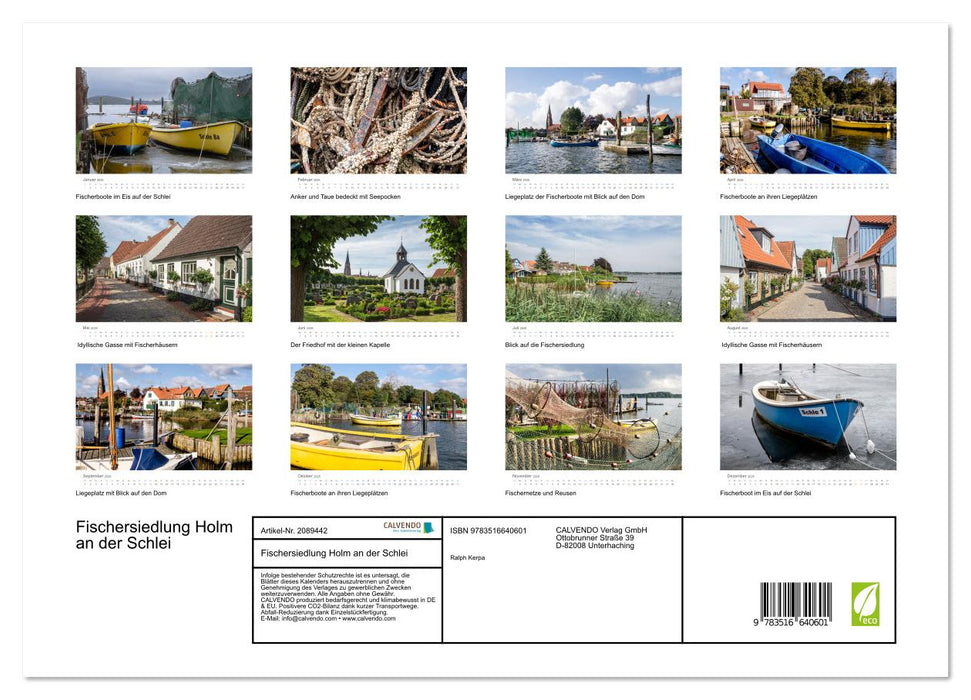 Fischersiedlung Holm an der Schlei (CALVENDO Premium Wandkalender 2026)