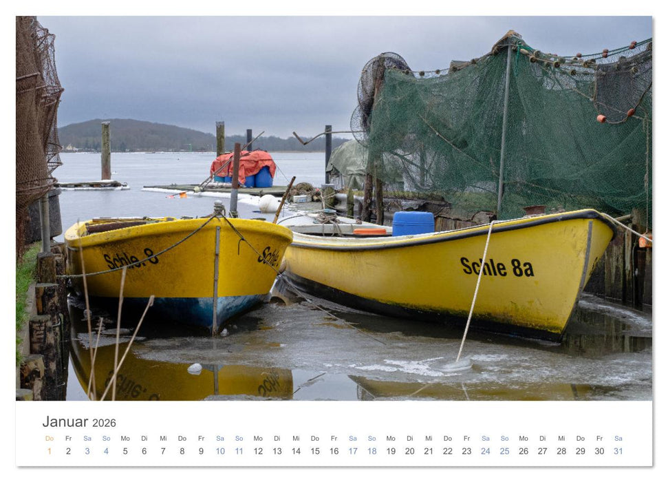 Fischersiedlung Holm an der Schlei (CALVENDO Premium Wandkalender 2026)