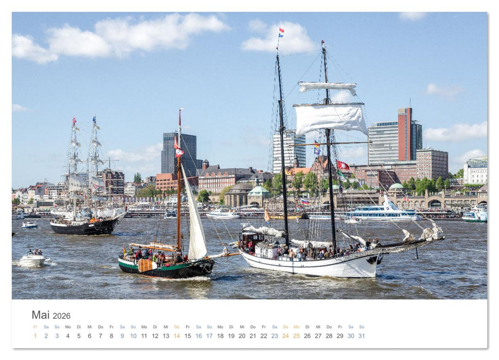 Die Elbmetropole Hamburg (CALVENDO Premium Wandkalender 2026)