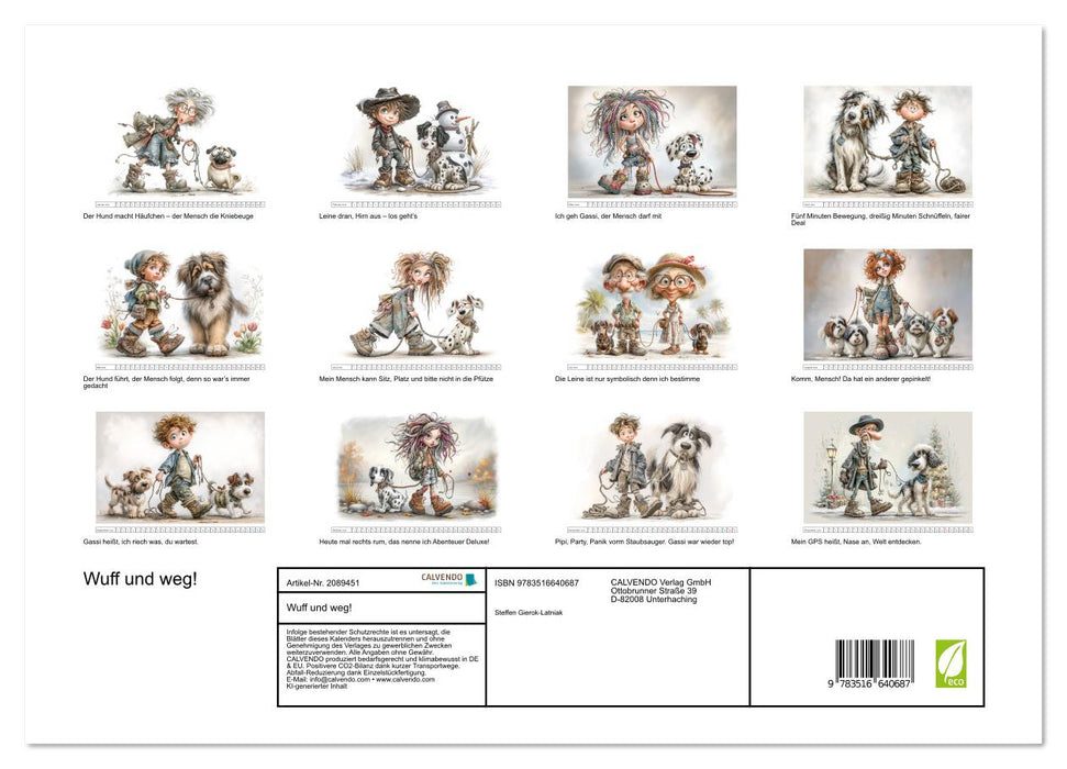 Wuff und weg! (CALVENDO Premium Wandkalender 2026)