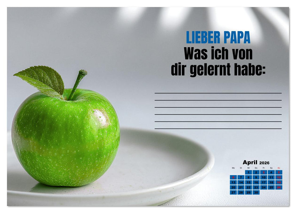 Kalender für Papa - Was ich dir sagen will (CALVENDO Wandkalender 2026)