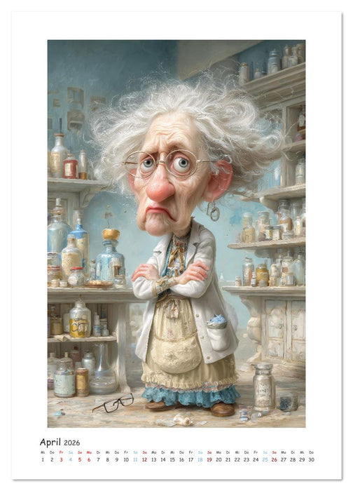 Mit dem Rollator früh zur Arbeit (CALVENDO Premium Wandkalender 2026)