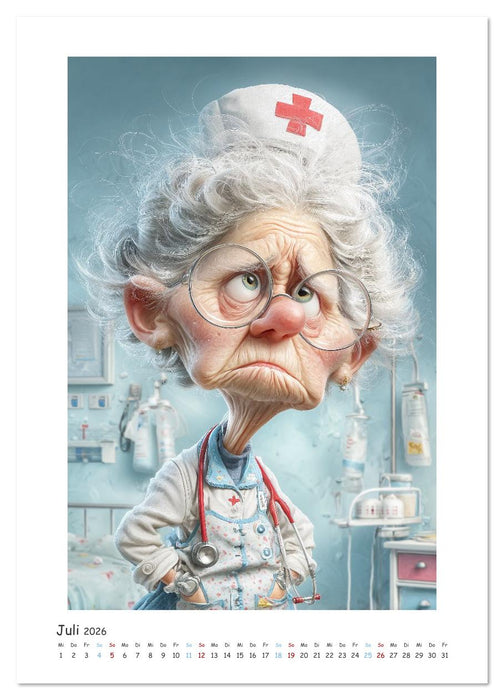 Mit dem Rollator früh zur Arbeit (CALVENDO Premium Wandkalender 2026)