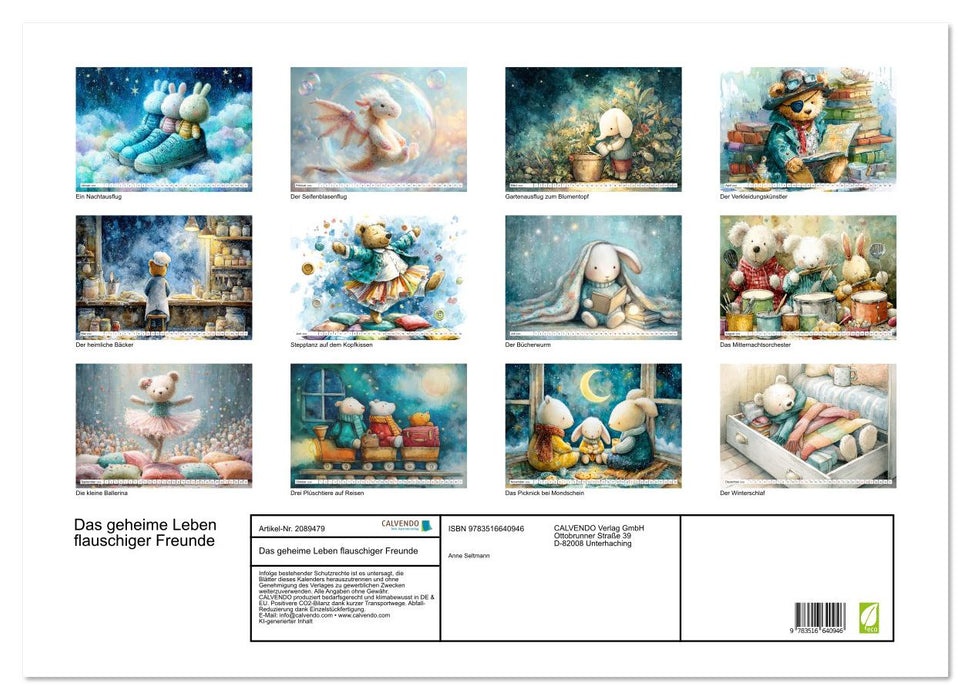 Das geheime Leben flauschiger Freunde (CALVENDO Wandkalender 2026)