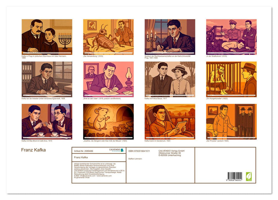 Franz Kafka (CALVENDO Wandkalender 2026)