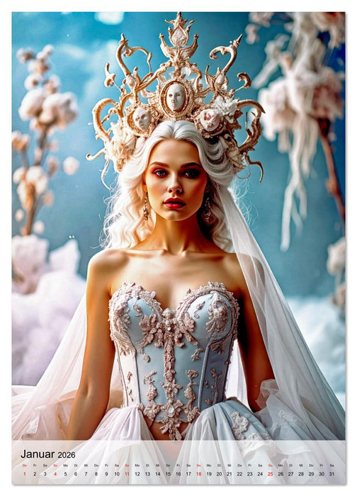 Eine Königin für jeden Monat (CALVENDO Premium Wandkalender 2026)