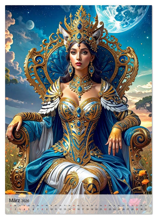 Eine Königin für jeden Monat (CALVENDO Premium Wandkalender 2026)