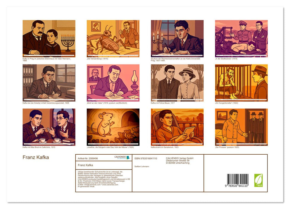 Franz Kafka (CALVENDO Premium Wandkalender 2026)