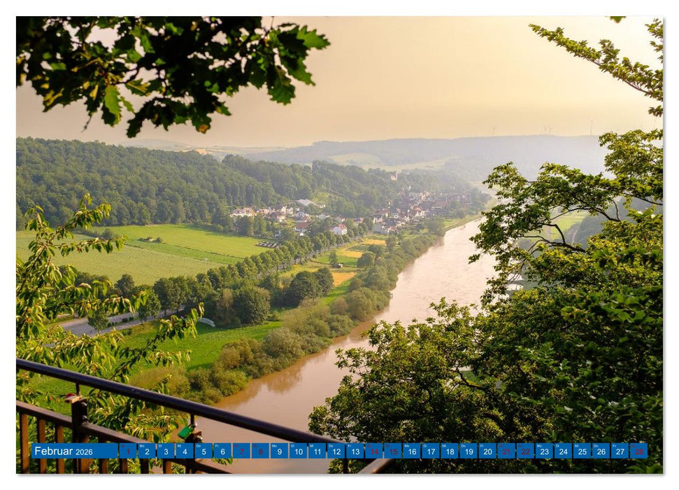 Die Obere Weser - von Bad Karlshafen bis Hameln (CALVENDO Wandkalender 2026)