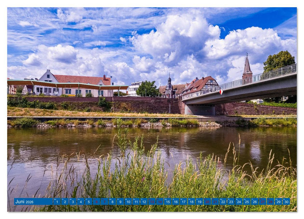 Die Obere Weser - von Bad Karlshafen bis Hameln (CALVENDO Premium Wandkalender 2026)