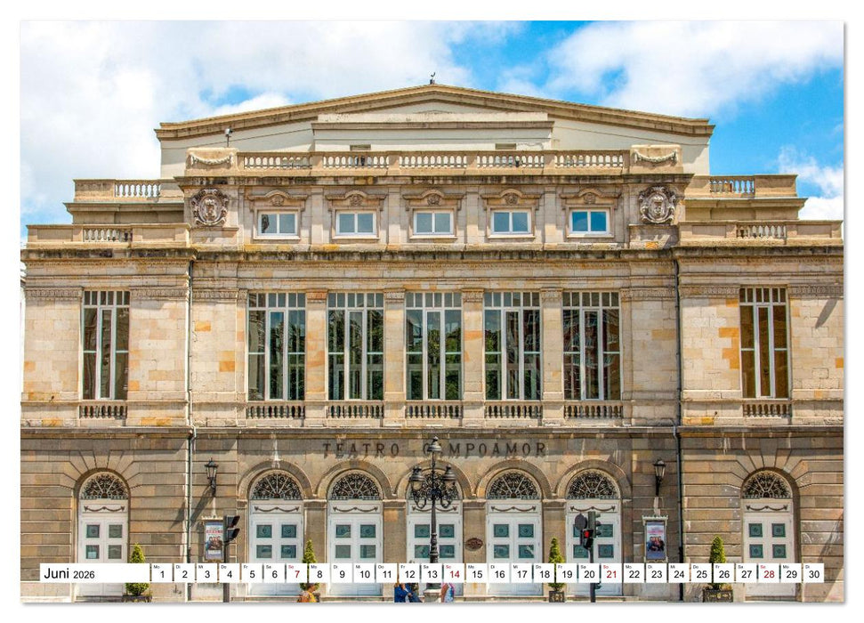 Oviedo - Asturische Eleganz in Stein (CALVENDO Premium Wandkalender 2026)