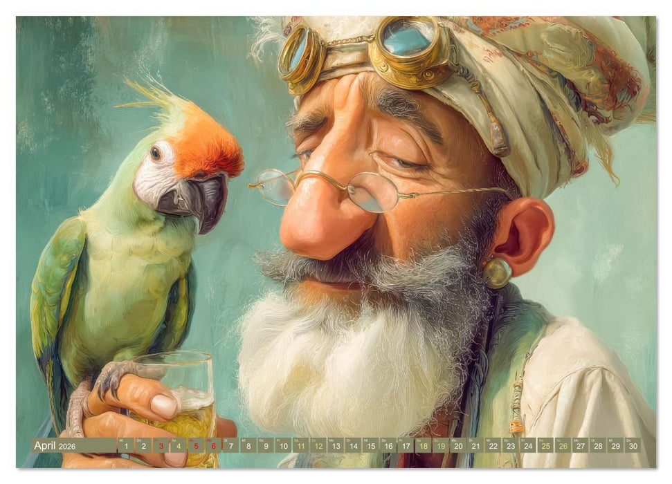 Unsere besten tierischen Freunde - Humorvolle Werke (CALVENDO Wandkalender 2026)