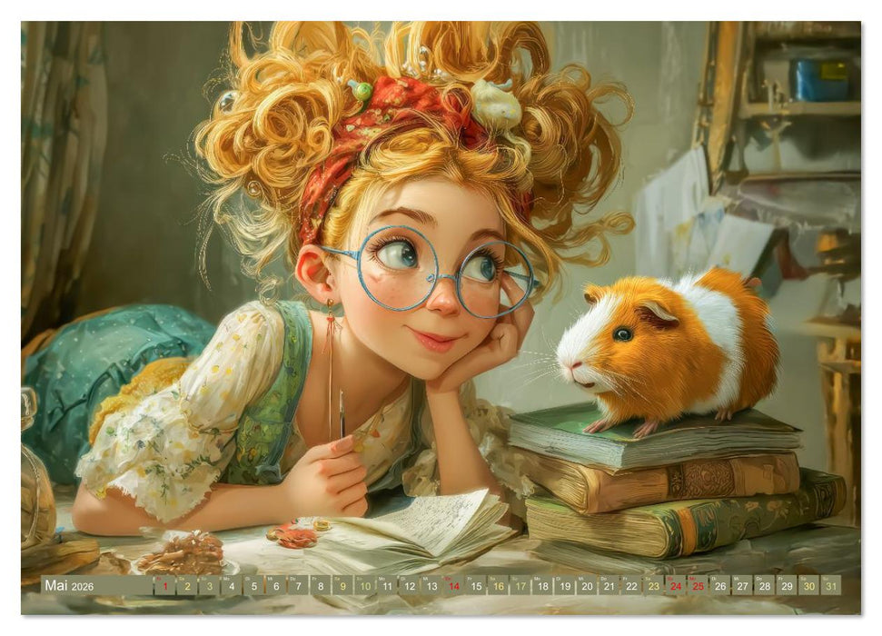 Unsere besten tierischen Freunde - Humorvolle Werke (CALVENDO Wandkalender 2026)