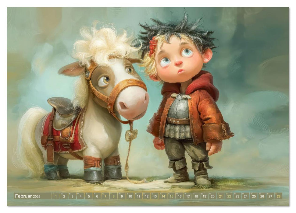 Unsere besten tierischen Freunde - Humorvolle Werke (CALVENDO Premium Wandkalender 2026)