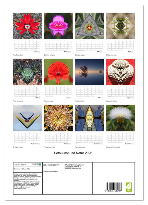Fotokunst und Natur 2026 (CALVENDO Wandkalender 2026)