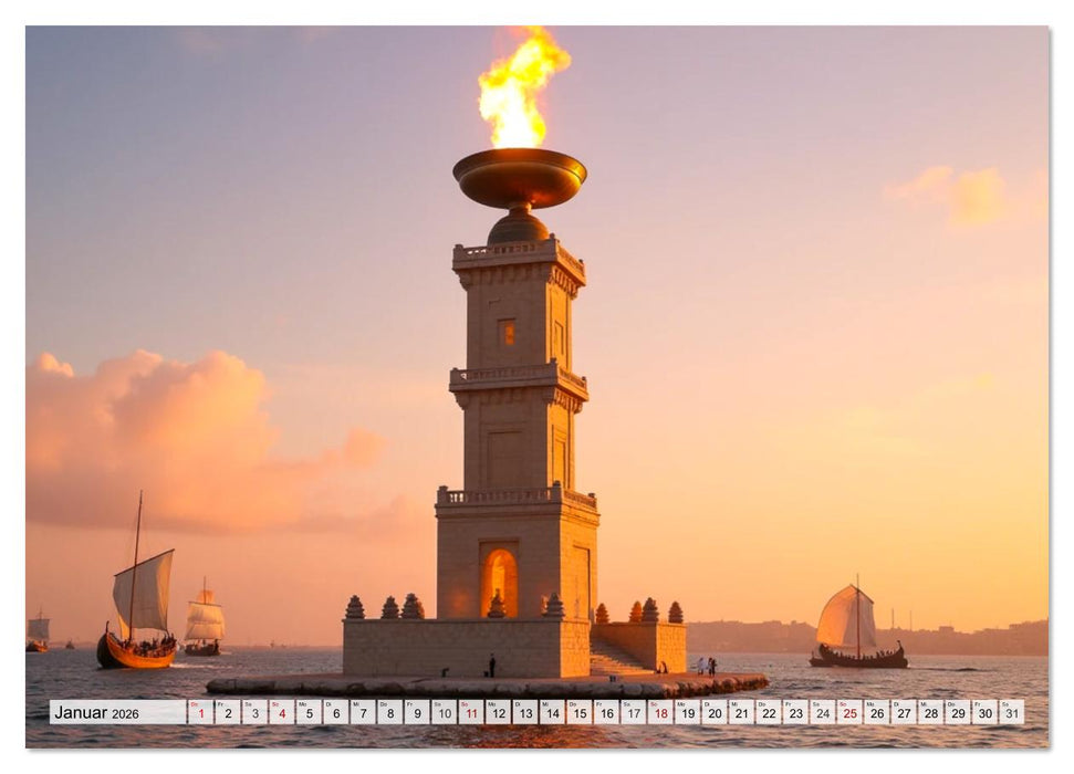 Weltwunder - Verlorene Pracht der Menschheit (CALVENDO Wandkalender 2026)