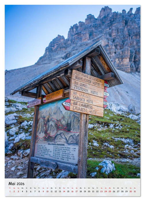 Rund um die ... Drei Zinnen (CALVENDO Premium Wandkalender 2026)