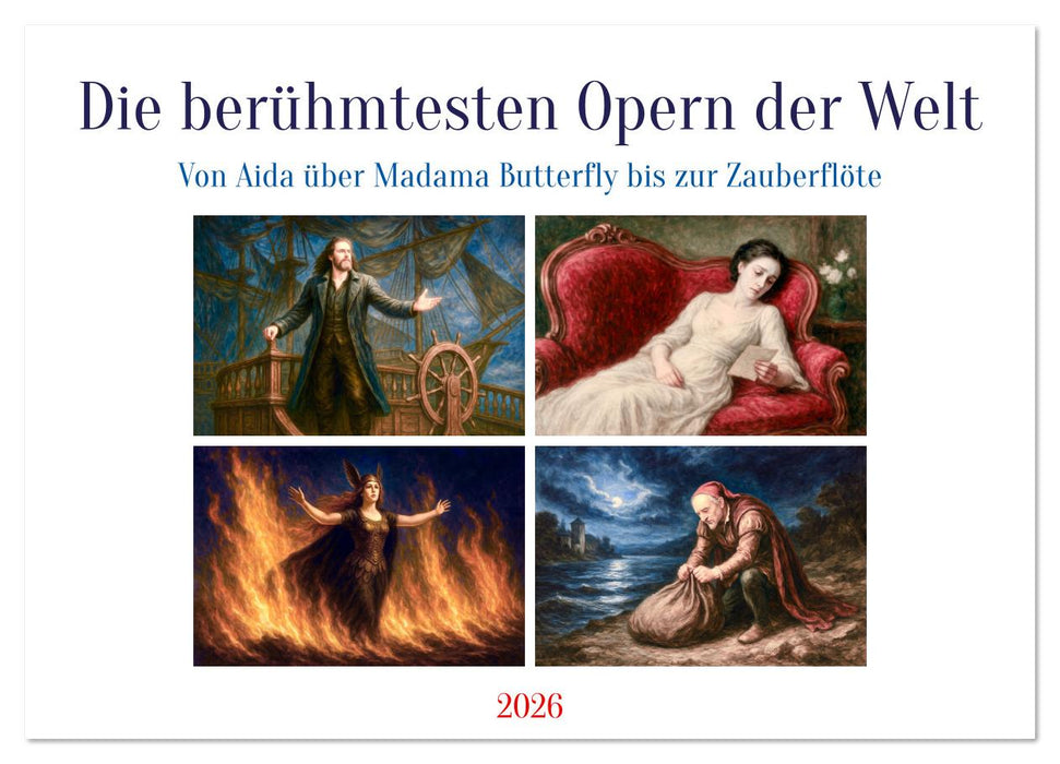 Die berühmtesten Opern der Welt (CALVENDO Wandkalender 2026)