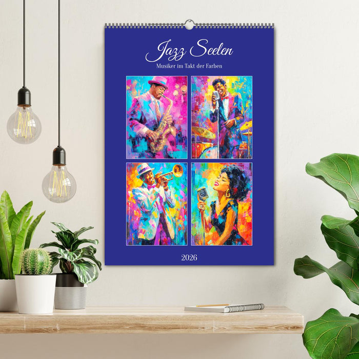 Jazz Seelen. Musiker im Takt der Farben (CALVENDO Wandkalender 2026)