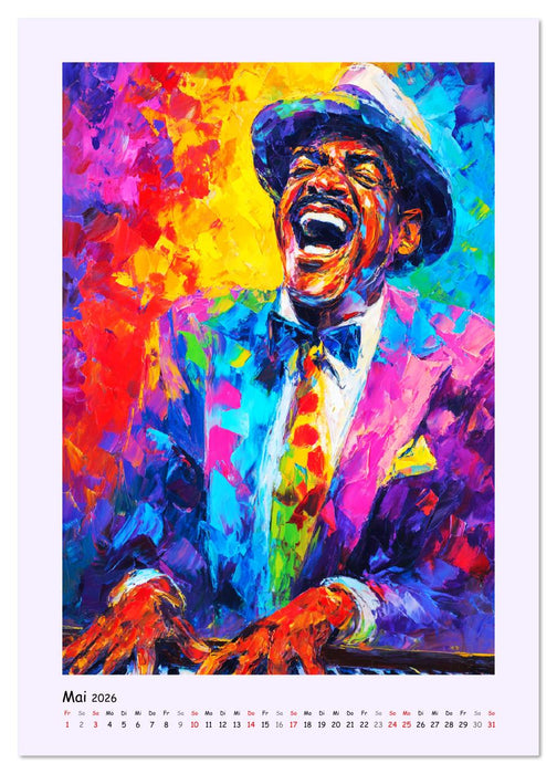 Jazz Seelen. Musiker im Takt der Farben (CALVENDO Premium Wandkalender 2026)