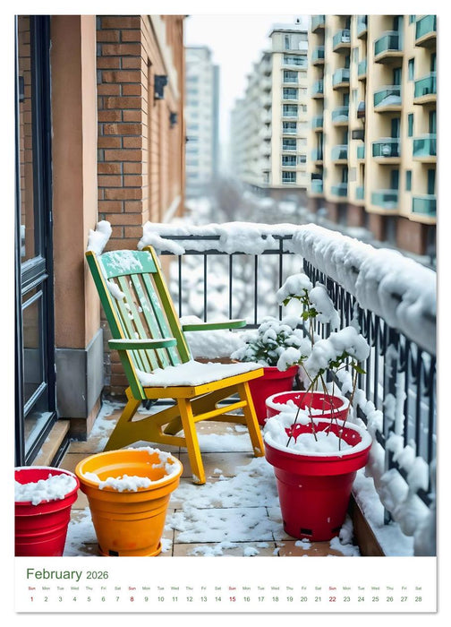 Peace in urban oases - Snapshots between concrete and blossom (CALVENDO Monthly Calendar 2026)