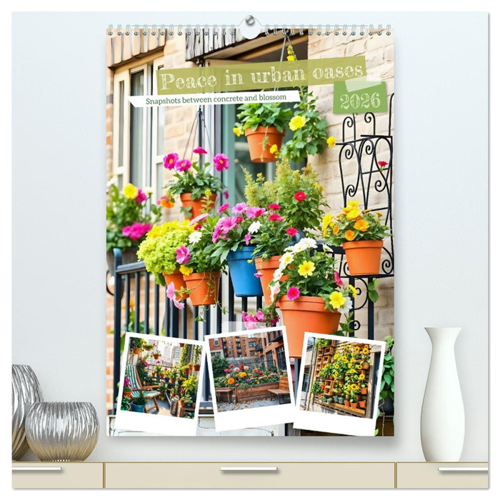 Peace in urban oases - Snapshots between concrete and blossom (CALVENDO Premium-Calendar 2026)
