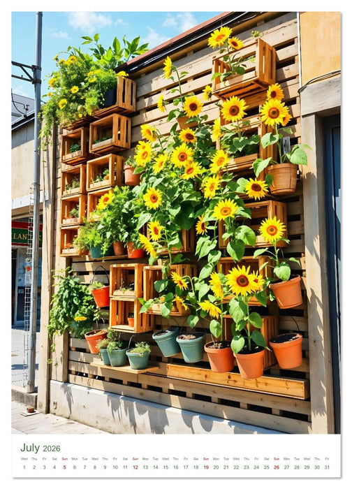 Peace in urban oases - Snapshots between concrete and blossom (CALVENDO Premium-Calendar 2026)