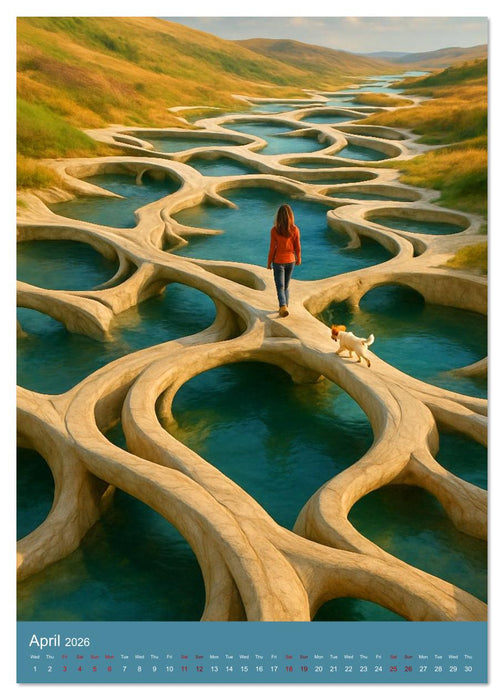 Paths like Escher (CALVENDO Monthly Calendar 2026)