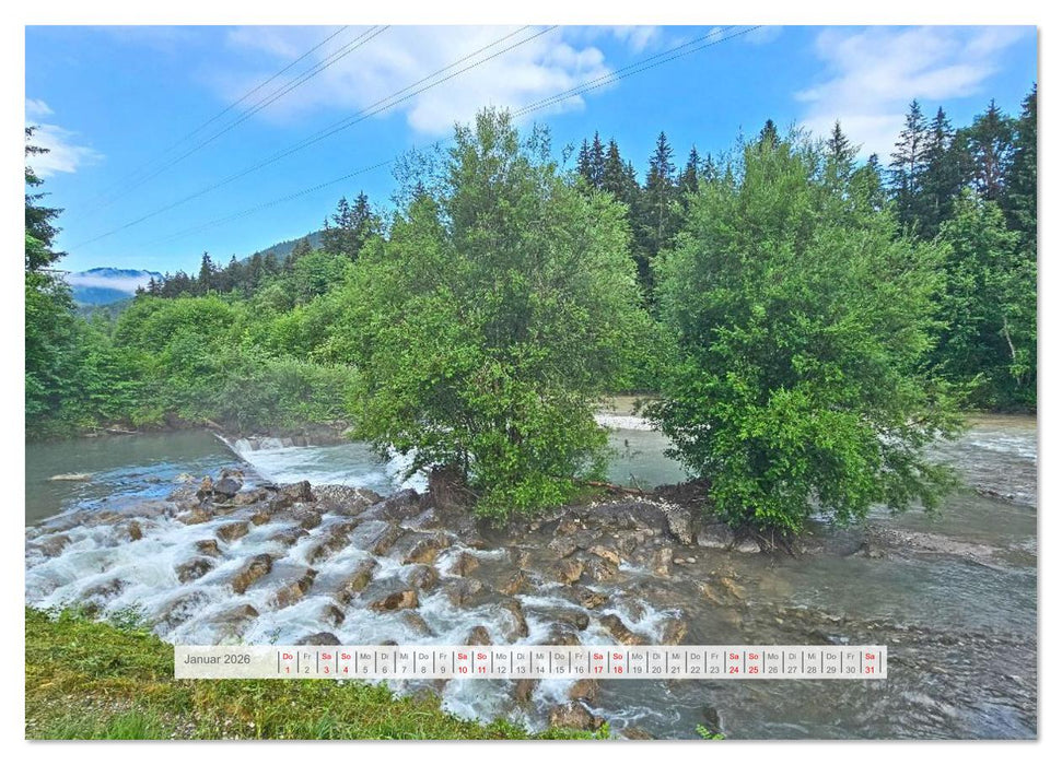Der Illerradweg zwischen Oberstdorf und Ulm (CALVENDO Wandkalender 2026)