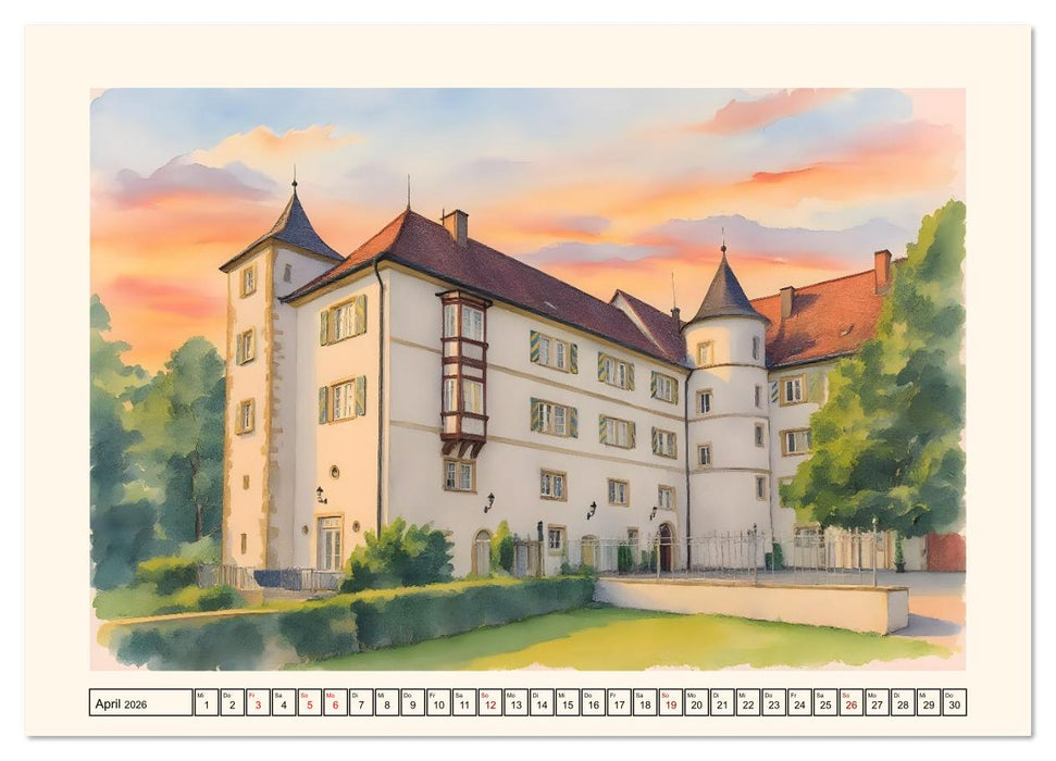 Deutsche Schlösser und Burgen (CALVENDO Premium Wandkalender 2026)