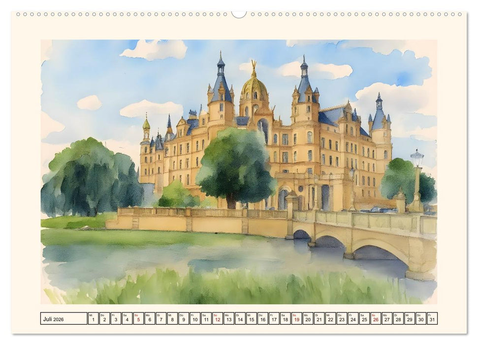 Deutsche Schlösser und Burgen (CALVENDO Premium Wandkalender 2026)