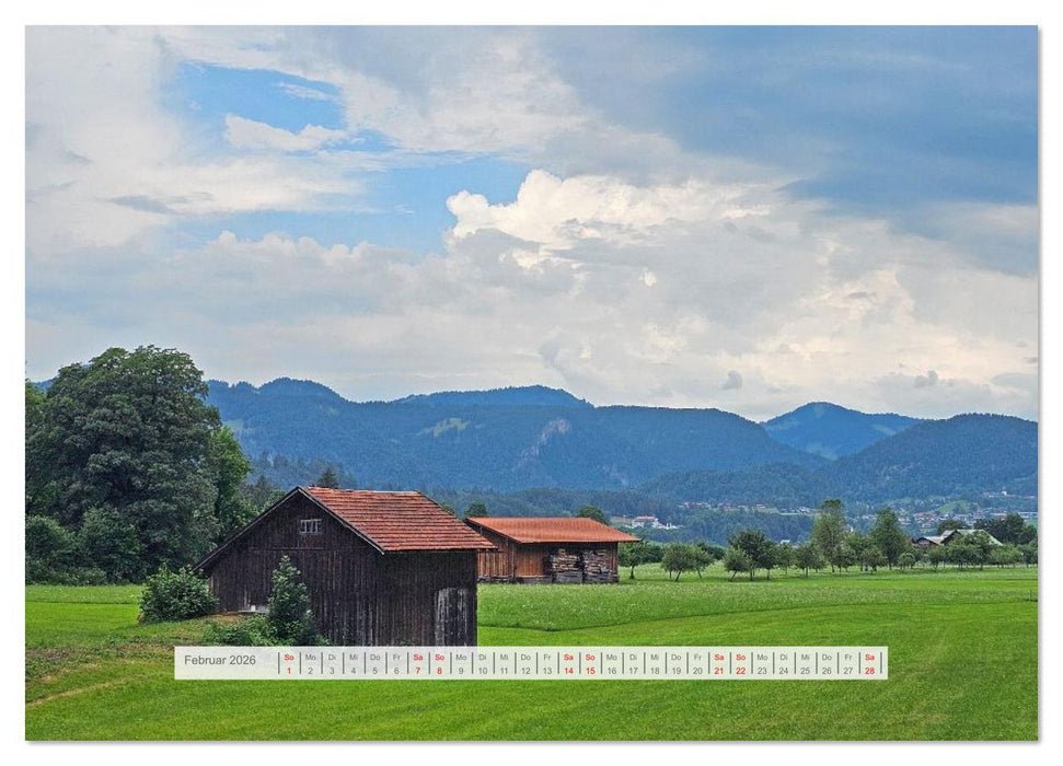 Der Illerradweg zwischen Oberstdorf und Ulm (CALVENDO Premium Wandkalender 2026)