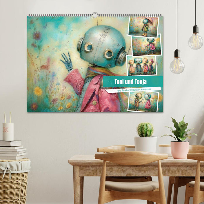 Toni und Tonja und ihre kunterbunten Abenteuer (CALVENDO Wandkalender 2026)