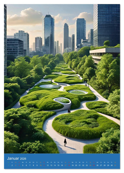 Städtische grüne Oasen (CALVENDO Wandkalender 2026)