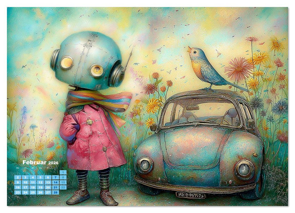 Toni und Tonja und ihre kunterbunten Abenteuer (CALVENDO Premium Wandkalender 2026)