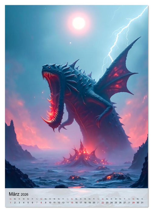 Sagenhafte Seeungeheuer - Schrecken aus der Tiefe (CALVENDO Wandkalender 2026)