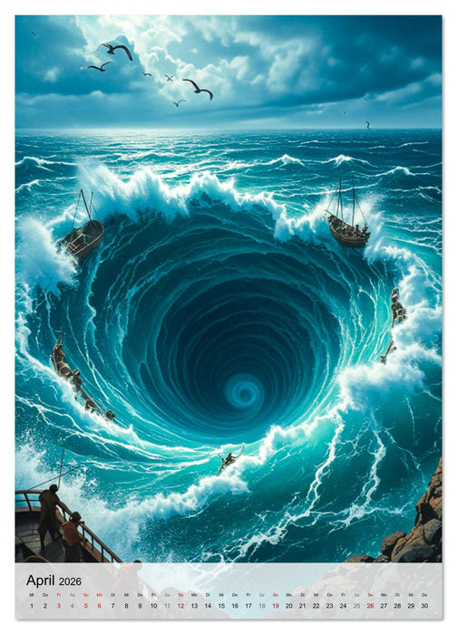 Sagenhafte Seeungeheuer - Schrecken aus der Tiefe (CALVENDO Wandkalender 2026)