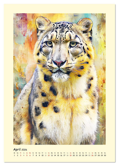 Raubkatzen. Moderne Paintings wilder Eleganz (CALVENDO Wandkalender 2026)