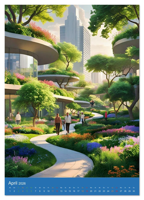 Städtische grüne Oasen (CALVENDO Premium Wandkalender 2026)