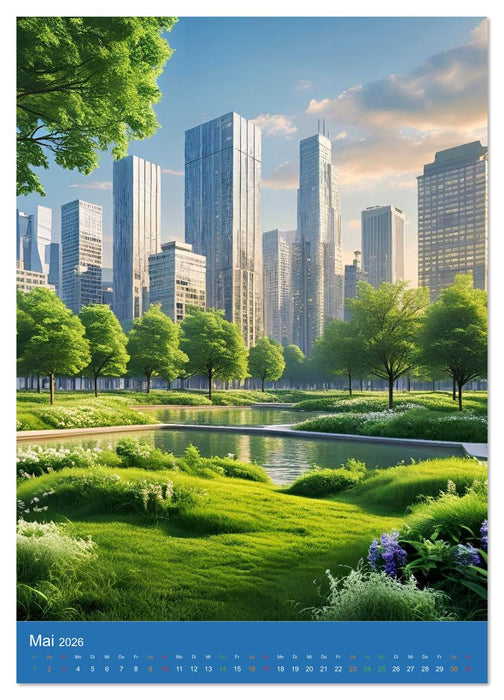 Städtische grüne Oasen (CALVENDO Premium Wandkalender 2026)