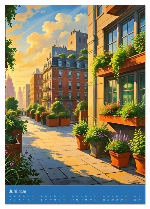 Städtische grüne Oasen (CALVENDO Premium Wandkalender 2026)