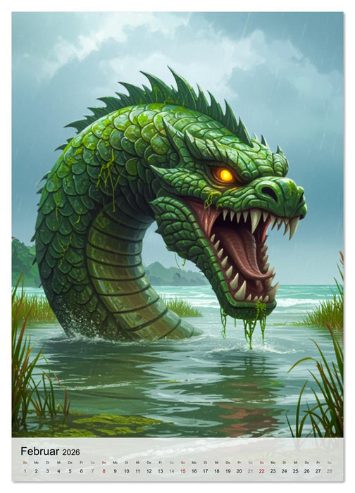 Sagenhafte Seeungeheuer - Schrecken aus der Tiefe (CALVENDO Premium Wandkalender 2026)