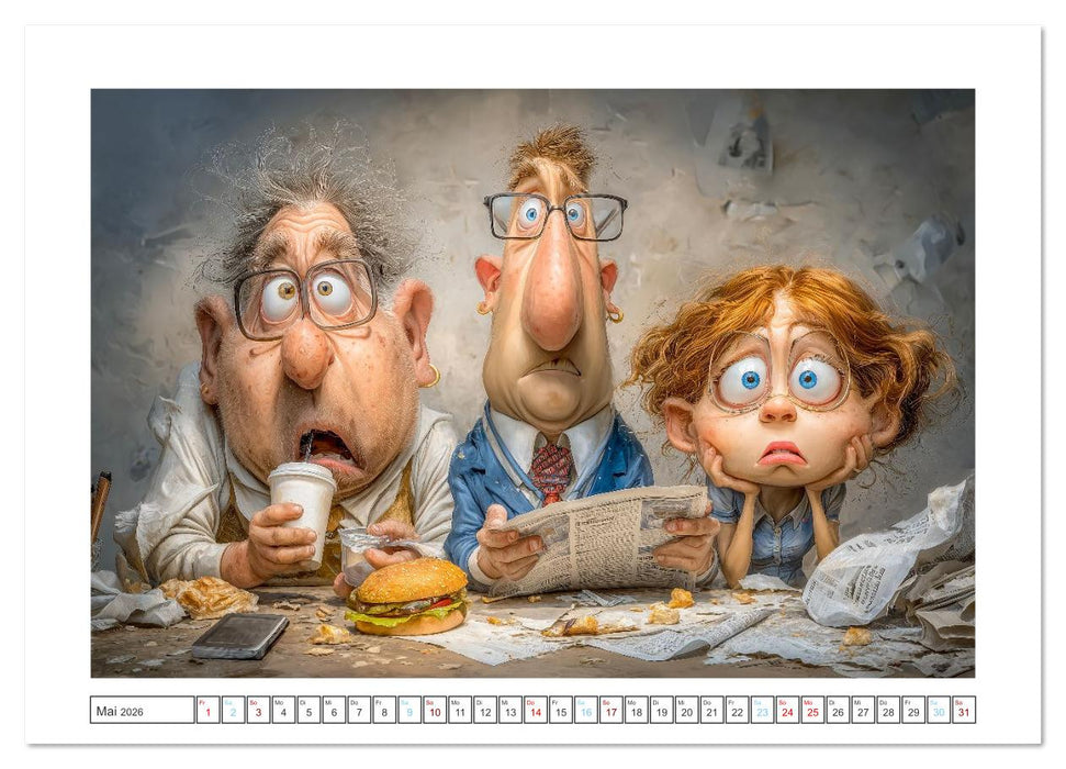 Pause ist, wenn der Drucker druckt (CALVENDO Premium Wandkalender 2026)