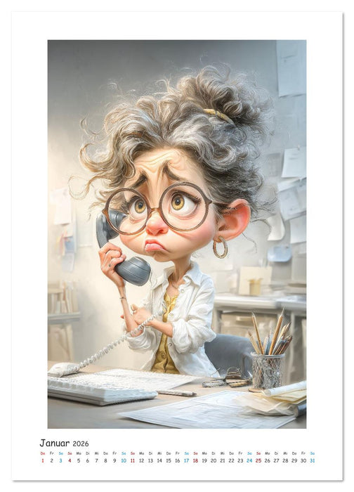 Chaos am Schreibtisch (CALVENDO Wandkalender 2026)